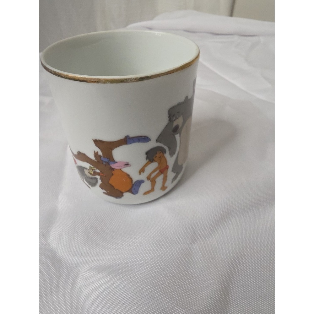 Vintage Walt Disney Productions - Gold Rimmed Jungle Book Coffee Cup Mug - Japan - Picture 2 of 9
